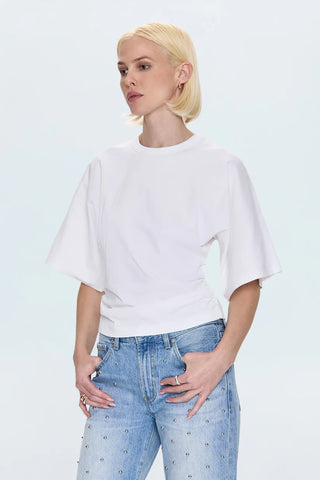 Veronica Kimono Sleeve Fitted Tee in WhiteTopPISTOLA