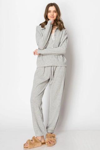 Waffle Knit Jogger Set in GreyClothingChayse Clothing