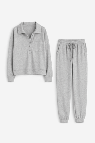 Waffle Knit Jogger Set in GreyClothingChayse Clothing